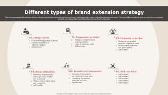 Different Types Of Brand Extension Strategy PPT Slide