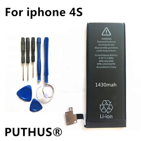 Aliexpress.com : Buy New 1430mAh Original Batteries For iPhone 4S battery replacement Battery ...