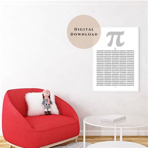 Pi Art Print Pi Symbol Math Poster Mathematics Pi Number - Etsy