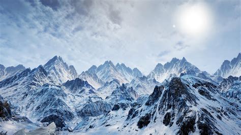 Snow Mountains Background wallpaper | 1920x1080 | #27381