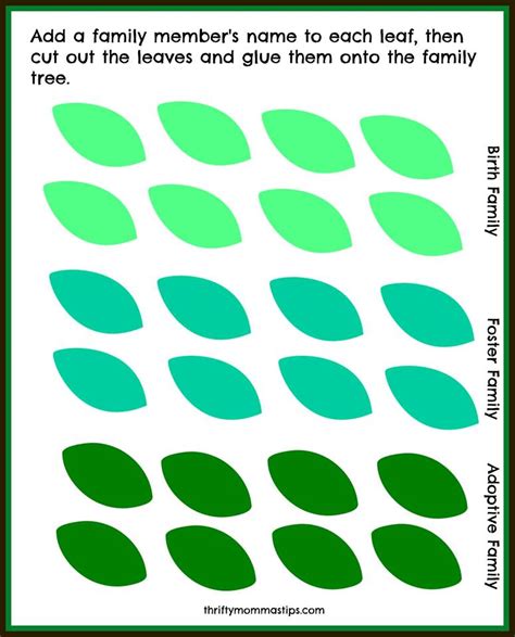 Adoption and Family Tree Free Printable - Thrifty Mommas Tips