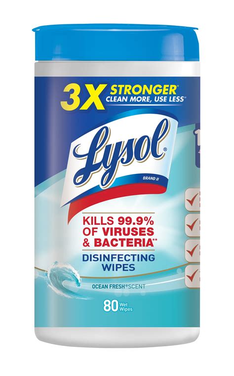 Lysol Disinfecting Wipes, Ocean Fresh, 80ct - Walmart.com - Walmart.com