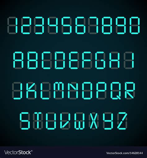 Digital Numbers Font