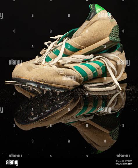 Adidas spikes specifically for triple-jump, late 80's Stock Photo - Alamy