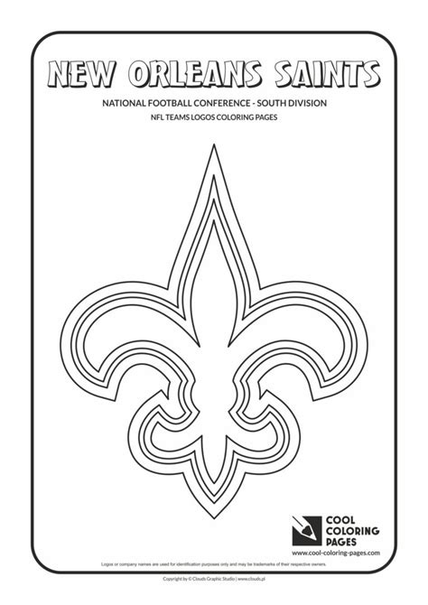 Cool Coloring Pages New Orleans Saints - NFL American football teams ...