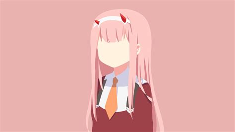 #minimalism Zero Two (Darling in the FranXX) pink hair Darling in the FranXX #anime anime girls ...