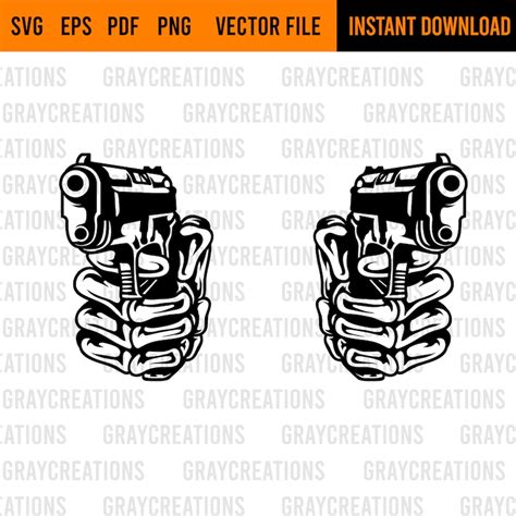 Skeleton hand Gun svg / skeleton hand holding gun svg / gun | Etsy