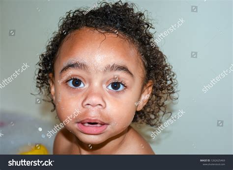 Little Girl Taking Bath Biracial Toddler Stock Photo 1262625469 | Shutterstock