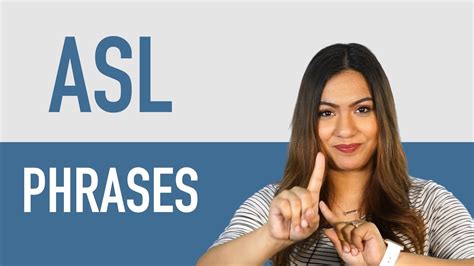 20+ Basic Sign Language Phrases for Beginners | ASL