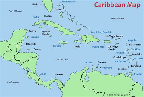 Caribbean Island Map and Destination Guide - Caribeez.com