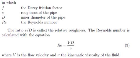 Friction coefficient "f" in pipes - Colebrook Darcy - Project Support - SimScale CAE Forum