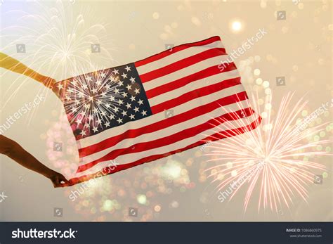 American Celebration Usa Flag Fireworks Independence Stock Photo 1086860975 | Shutterstock