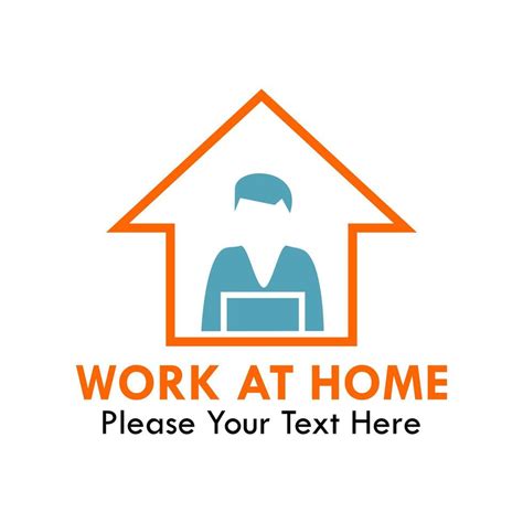 Work at home logo design template illustration, suitable for office, education, corrporation ...