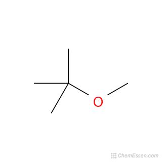 Tert-Butyl methyl ether Structure - C5H12O - Over 100 million chemical ...