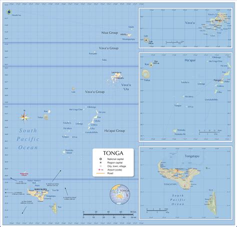 Detailed Map of Tonga - Nations Online Project