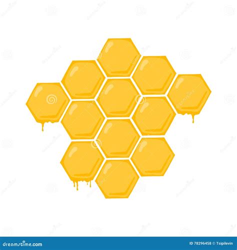 Honeycomb Illustration Isolated on White Background Stock Illustration - Illustration of design ...