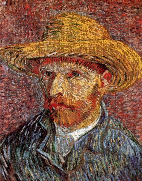 Self-Portrait with Straw Hat - Vincent van Gogh - WikiArt.org - encyclopedia of visual arts