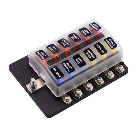 iMars 12 Way And 24 Fuse Box 12V 32V Circuit Standard Blade Block Holder Kit Car Caravan ...