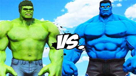 HULK VS BLUE HULK - EPIC BATTLE - YouTube