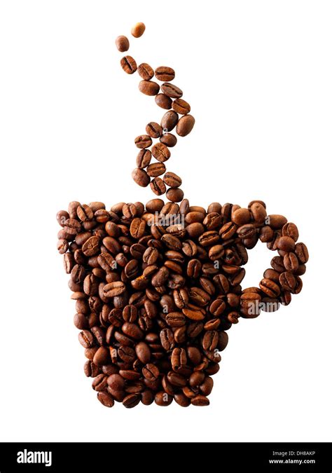 Coffee mug made out of coffee beans Stock Photo - Alamy