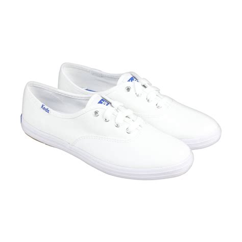 Keds - Keds Champion Womens White Canvas Lace Up Lace Up Sneakers Shoes - Walmart.com