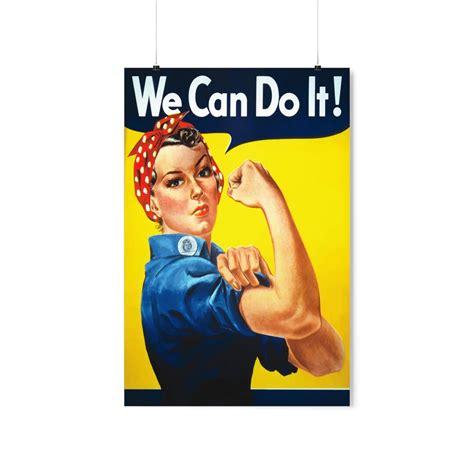 Vintage Poster rosie the Riveter Retro Wall Artwork - Etsy