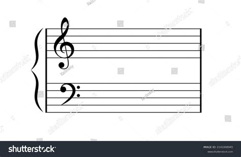 Sketch Music Staff On Transparent Background Stock Vector (Royalty Free) 2141008945