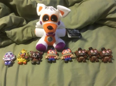 Five Nights at Freddys FNAF Lolbit Plush.Rare with 7 Nightmare minis ...