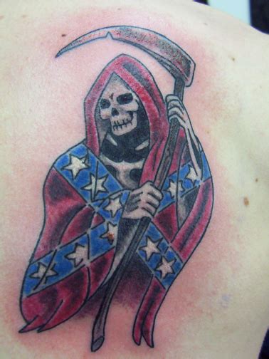 Looking For Unique Tattoos Grim Reaper With Confederate Flag