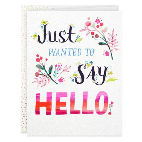 Flowers Just Wanted to Say Hello Card for only USD 4.59 | Hallmark | Carta, Frases