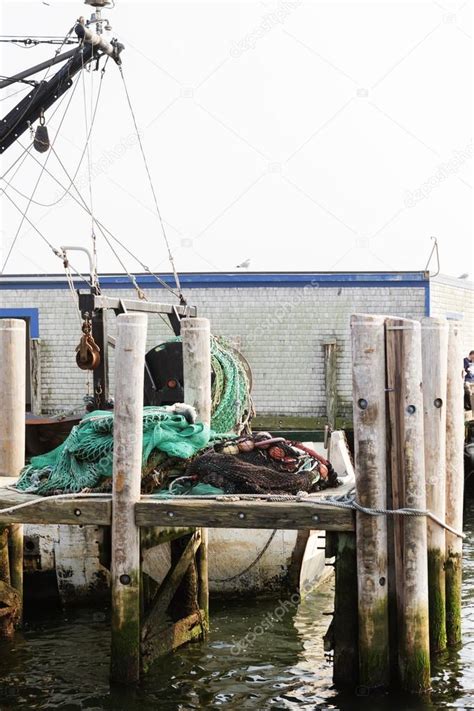 Commercial fishing boat equipment. — Stock Photo © andreiorlov #77608102