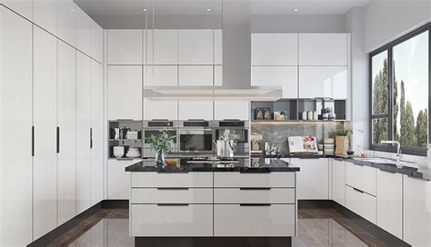 Modern White Gloss Kitchen Cabinets | Besto Blog