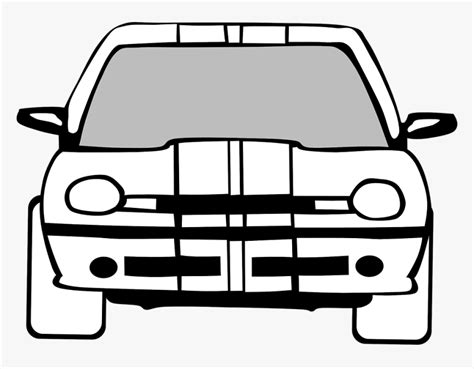 Free Car Outline Png - Front Car Clipart Black And White, Transparent ...