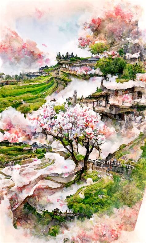 Watercolor Painting of Sakura Tree #1 by aiart711 on DeviantArt