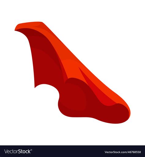 Side view of superhero red cape cartoon Royalty Free Vector