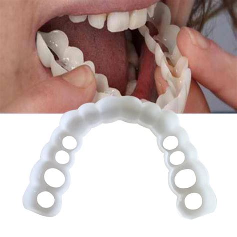 Super Perfect Smile Teeth Cosmetic Veneers Snap On Comfort Covers Upper Bot M1I4 | eBay