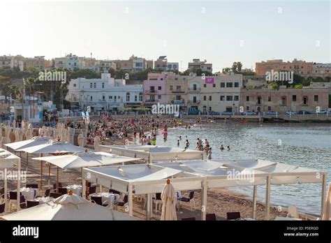 St George's Bay, Malta Stock Photo - Alamy