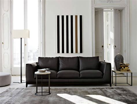 Interior Design Black Leather Sofa - Home Alqu