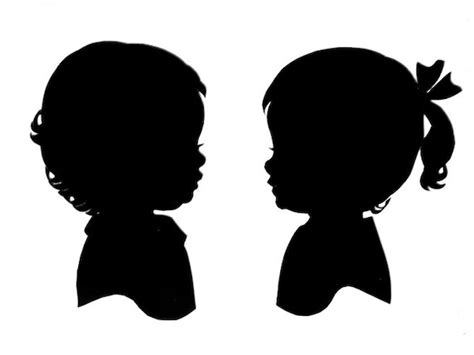 Boy Girl Silhouette Cameo Babies Toddlers Children Vector File - Etsy