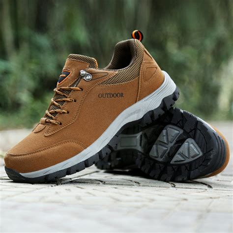 [41% OFF] 2020 Men Hiking Shoes Suede Leather Waterproof Outdoor ...