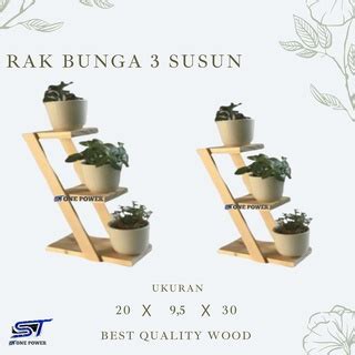 Jual Rak Kayu 3 Susun Minimalis Rak Kayu Estetik Rak Pajangan Serbaguna ...