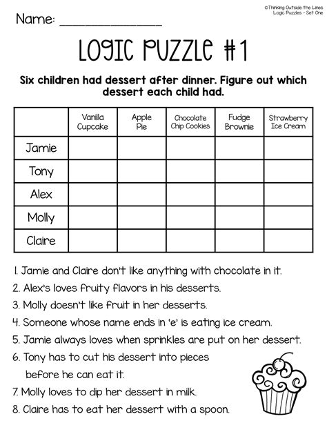 Logic Puzzles for Kids | Logic puzzles, Math logic puzzles, Critical ...