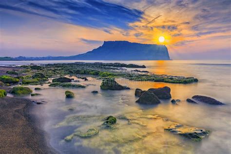 SeongSan Ilchulbong (Volcanic Cone) in Jeju Island, South Korea Stock ...