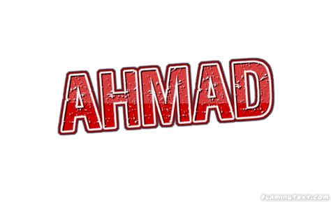 Ahmad Logo | Free Name Design Tool from Flaming Text