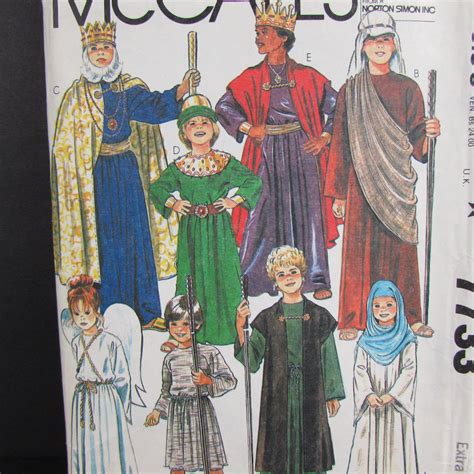 Nativity Scene Costumes Childs Size Extra Small Mccalls 7733 - Etsy