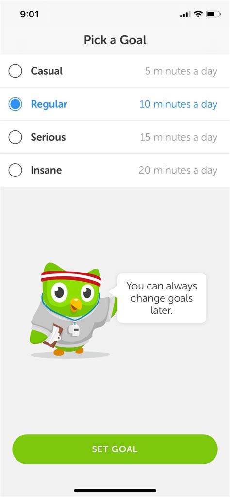 duolingo | Duolingo, Goals, Setting goals