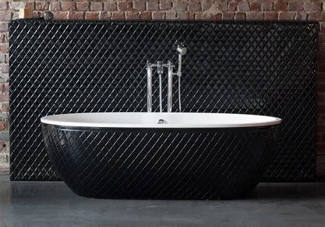 Black Bathtubs for Modern Bathroom Ideas with Freestanding Installation