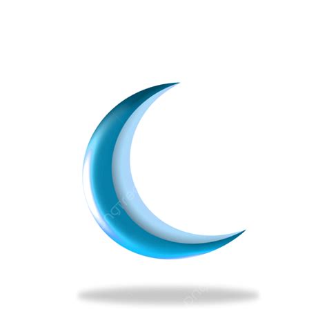 Ramadan Moon Hd Transparent, Simple Blue Moon Element For Ramadan ...