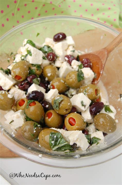 Feta Olive Salad - Who Needs A Cape?