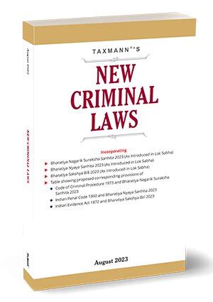 New Criminal Laws by Taxmann - Edition 2023 - Bharat Law House